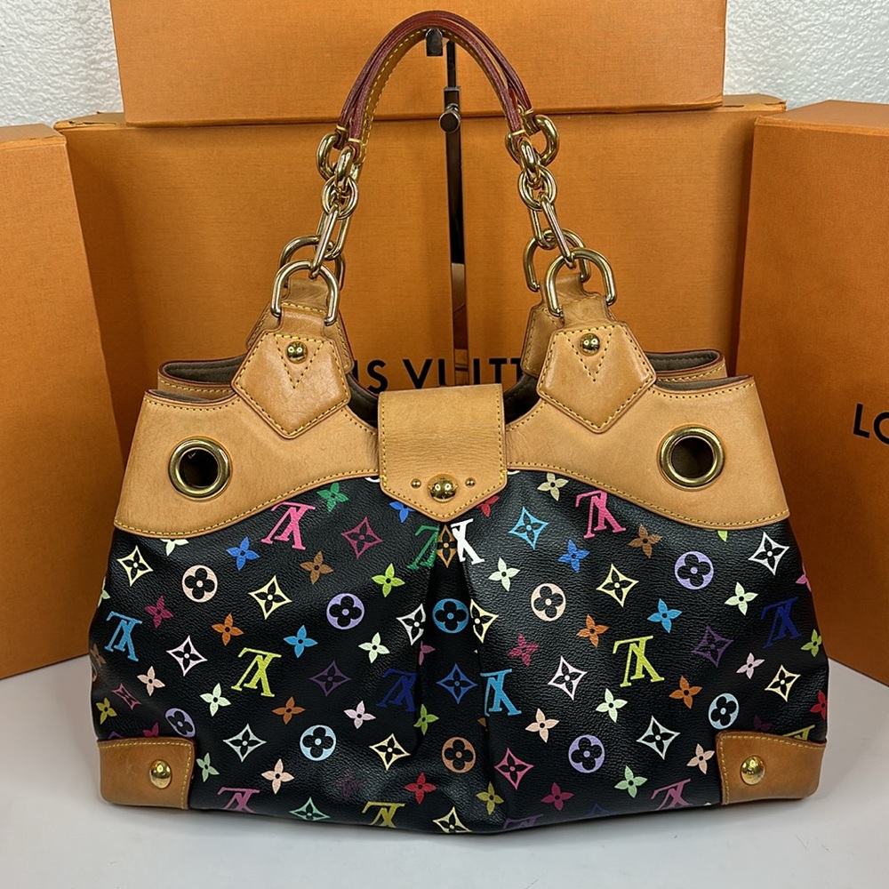 ❤️❤️Sold❤️❤️Louis Vuitton Limited Edition Black multicolor Ursula bag - Picture 3 of 17